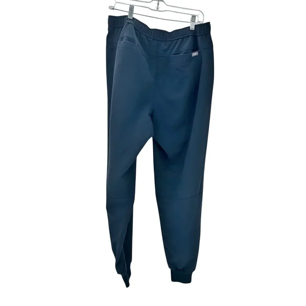 FIGS Men's Tansen Jogger Pants Classic Fit Elastic Waistband Gray Blue Size  L